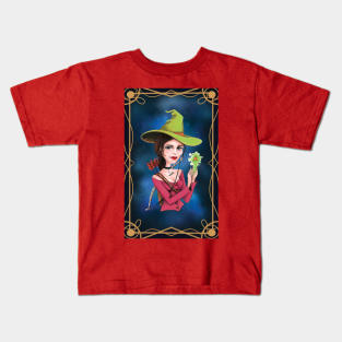 Dark haired sagittarius witch Kids T-Shirt